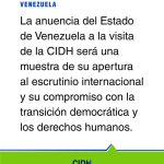 Venezuela: CIDH reiteró su solicitud de anuencia al Estado para realizar una visita in loco a ese país