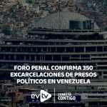 Foro Penal confirma 350 excarcelaciones de presos políticos en Venezuela 