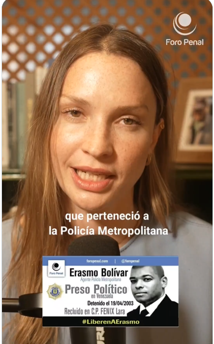 Foro Penal Capitulo Madrid sobre caso Erasmo Bolivar